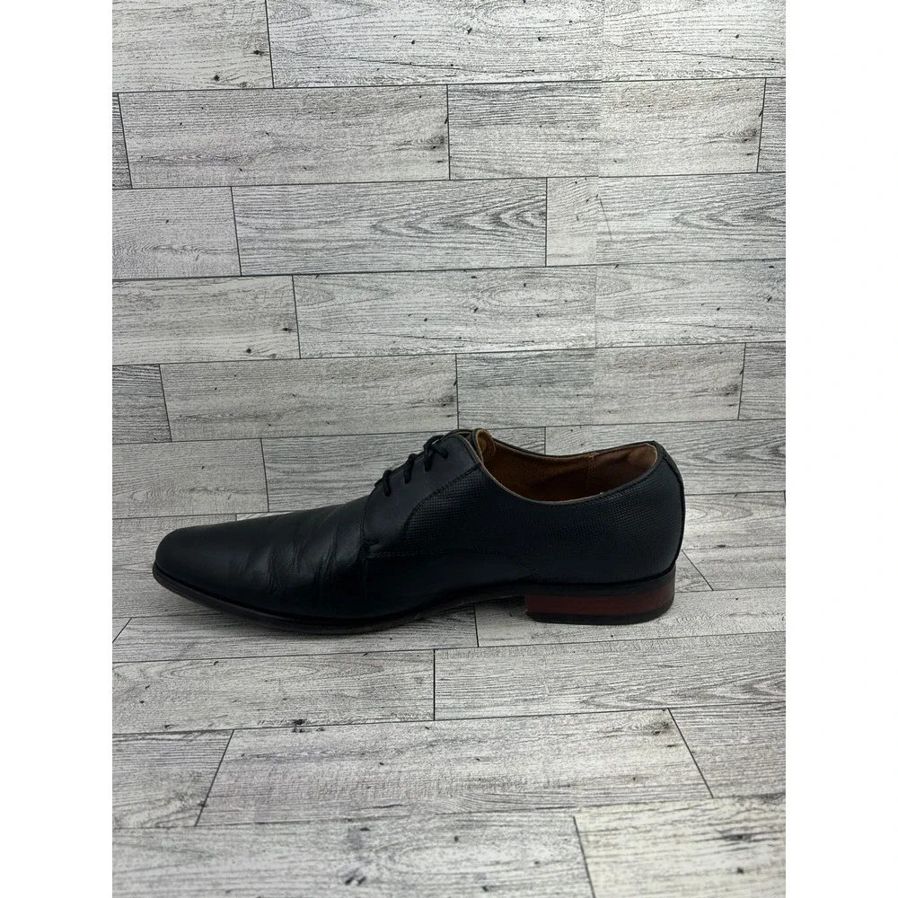 Florsheim Mens Black Leather Oxfords Dress Shoes‎ Lace Up Flexsole 10D